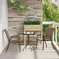 Conjunto Bistrô de Jardim 3 peças Cinzento Aço