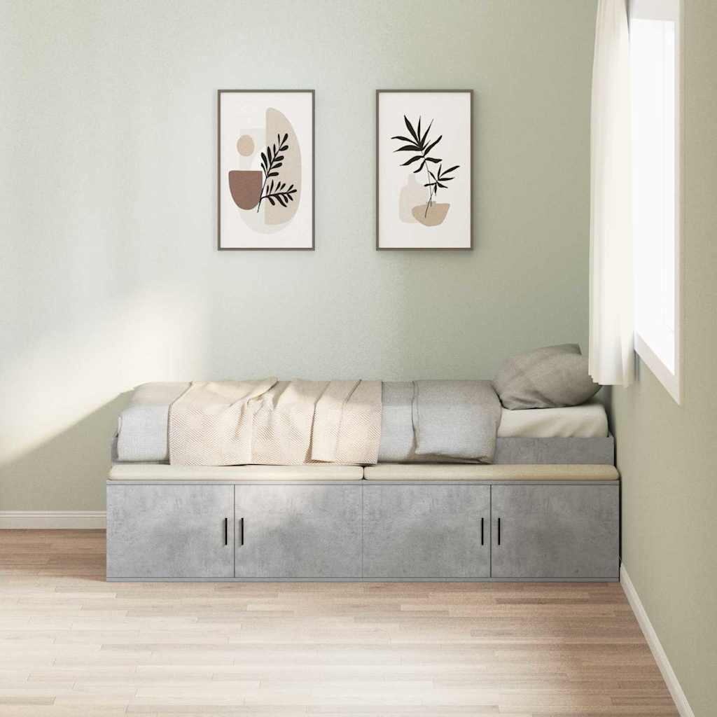 Estructura de cama con cajón 70 x 190 cm Madera contrachapada