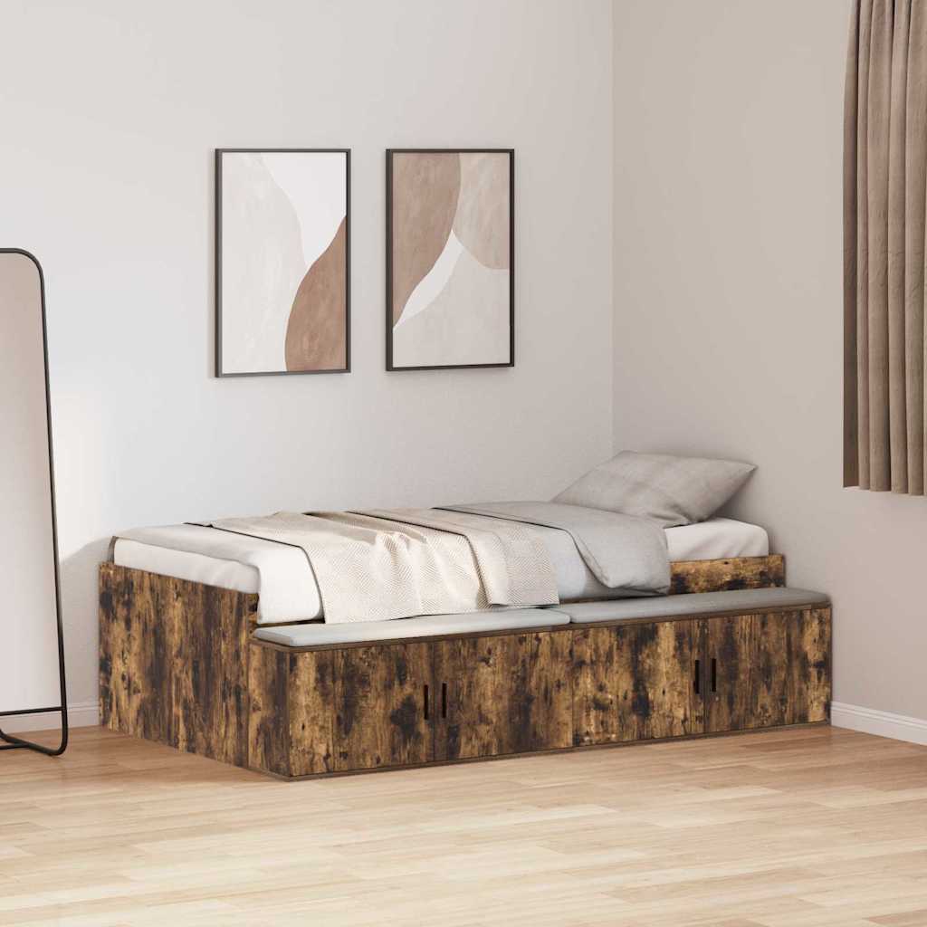 Estructura de cama con cajón 70 x 190 cm Madera contrachapada