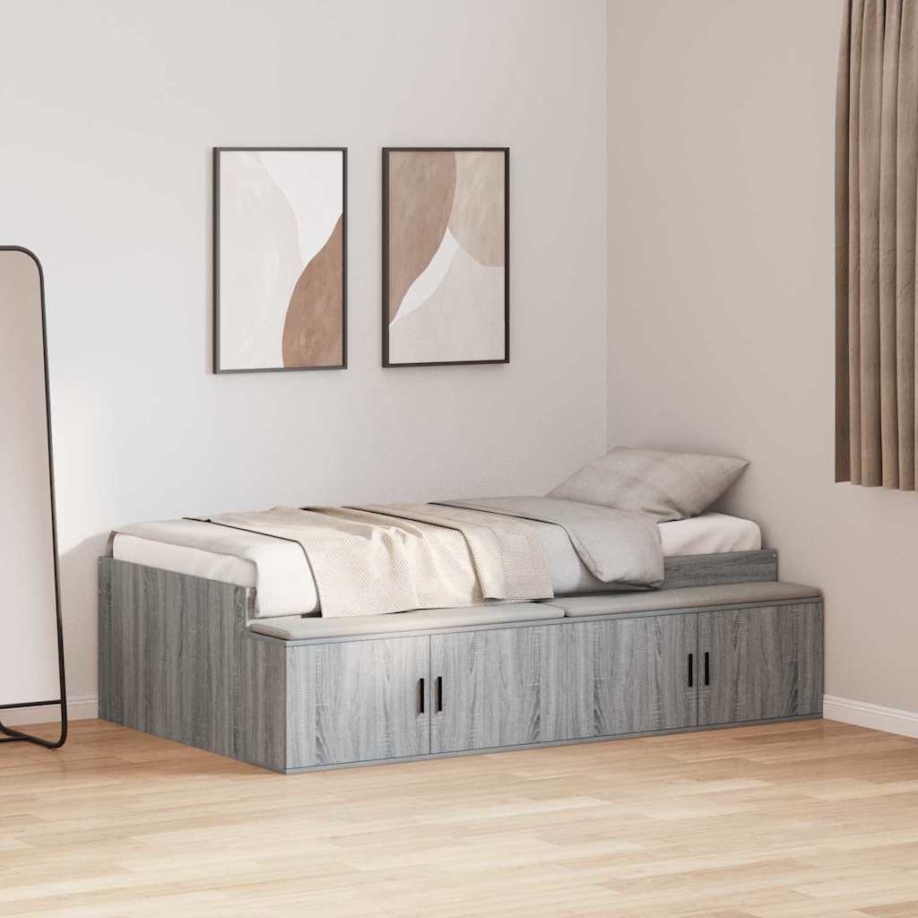 Estructura de cama con cajón 70 x 190 cm Madera contrachapada