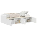 Estructura de cama con cajón 70 x 190 cm Madera contrachapada