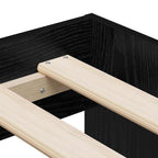 Estructura de cama Roble Negro 70 x 190 cm Madera contrachapada