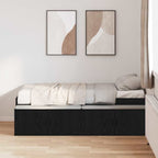 Estructura de cama Roble Negro 70 x 190 cm Madera contrachapada