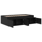 Estructura de cama Roble Negro 70 x 190 cm Madera contrachapada