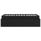 Estructura de cama Roble Negro 70 x 190 cm Madera contrachapada