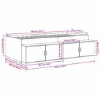 Estructura de cama Roble Negro 70 x 190 cm Madera contrachapada