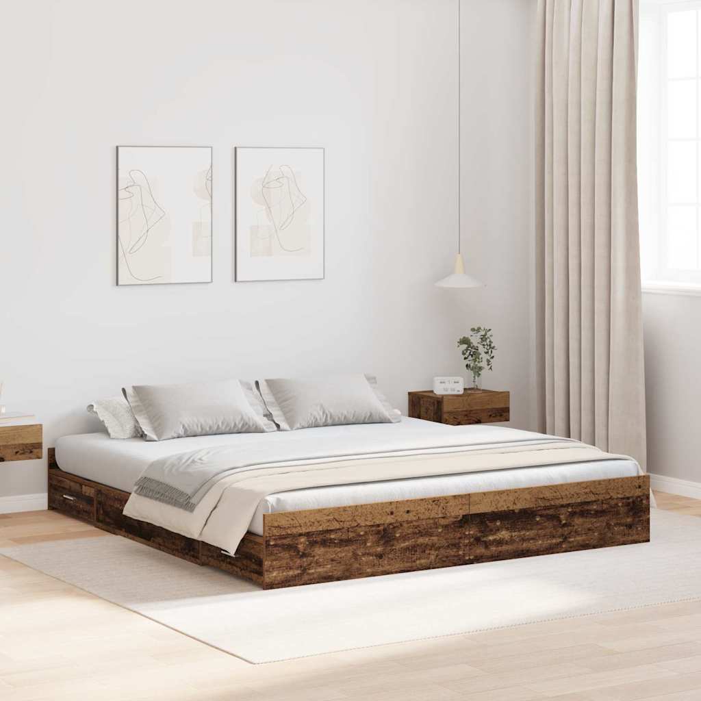 Cama con almacenamiento 120 x 190 cm Madera contrachapada