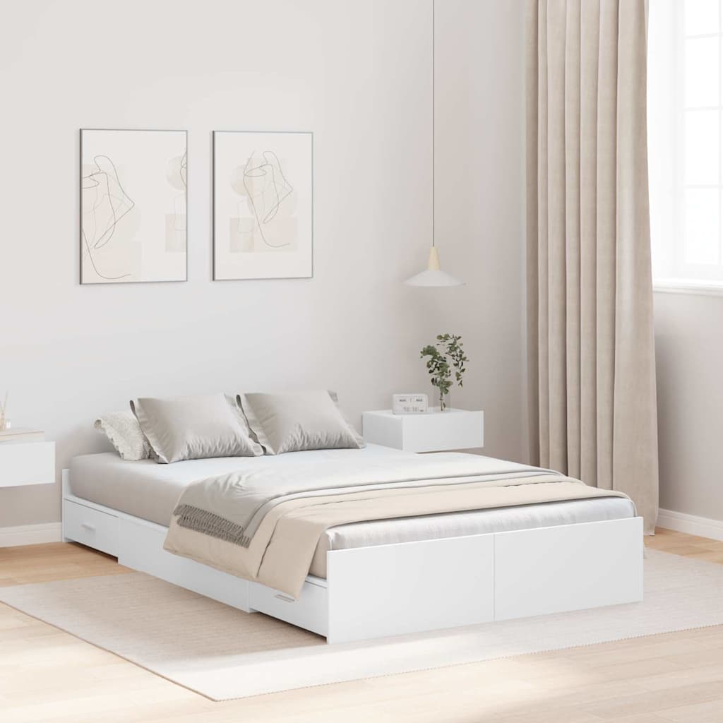 Cama con almacenamiento 120 x 190 cm Madera contrachapada