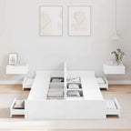 Cama con almacenamiento 120 x 190 cm Madera contrachapada