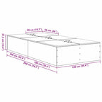 Cama con almacenamiento 100 x 200 cm Madera contrachapada
