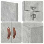 Cama con almacenamiento Gris Concreto 100 x 200 cm