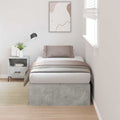 Cama con almacenamiento Gris Concreto 100 x 200 cm