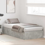 Cama con almacenamiento Gris Concreto 100 x 200 cm