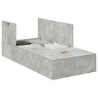 Cama con almacenamiento Gris Concreto 100 x 200 cm