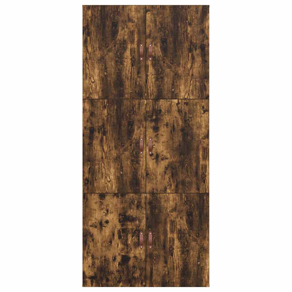 Cama con almacenamiento Roble ahumado 100 x 200 cm