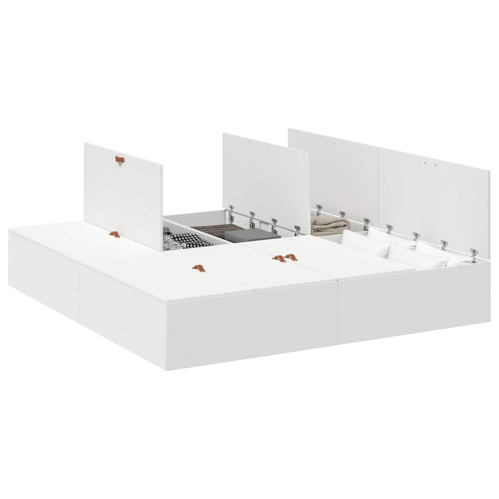 Cama con almacenamiento 200 x 200 cm Madera contrachapada