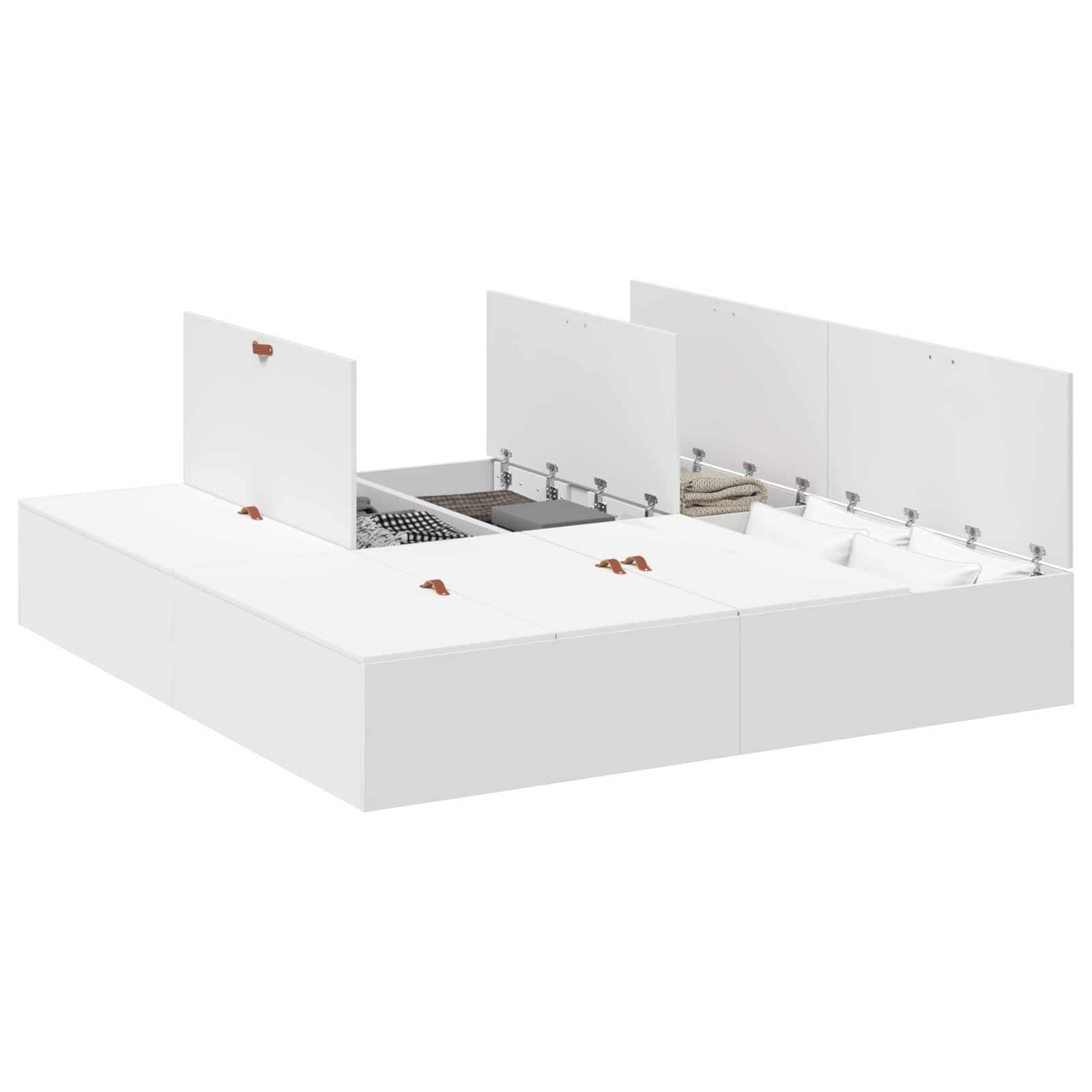 Cama con almacenamiento 200 x 200 cm Madera contrachapada
