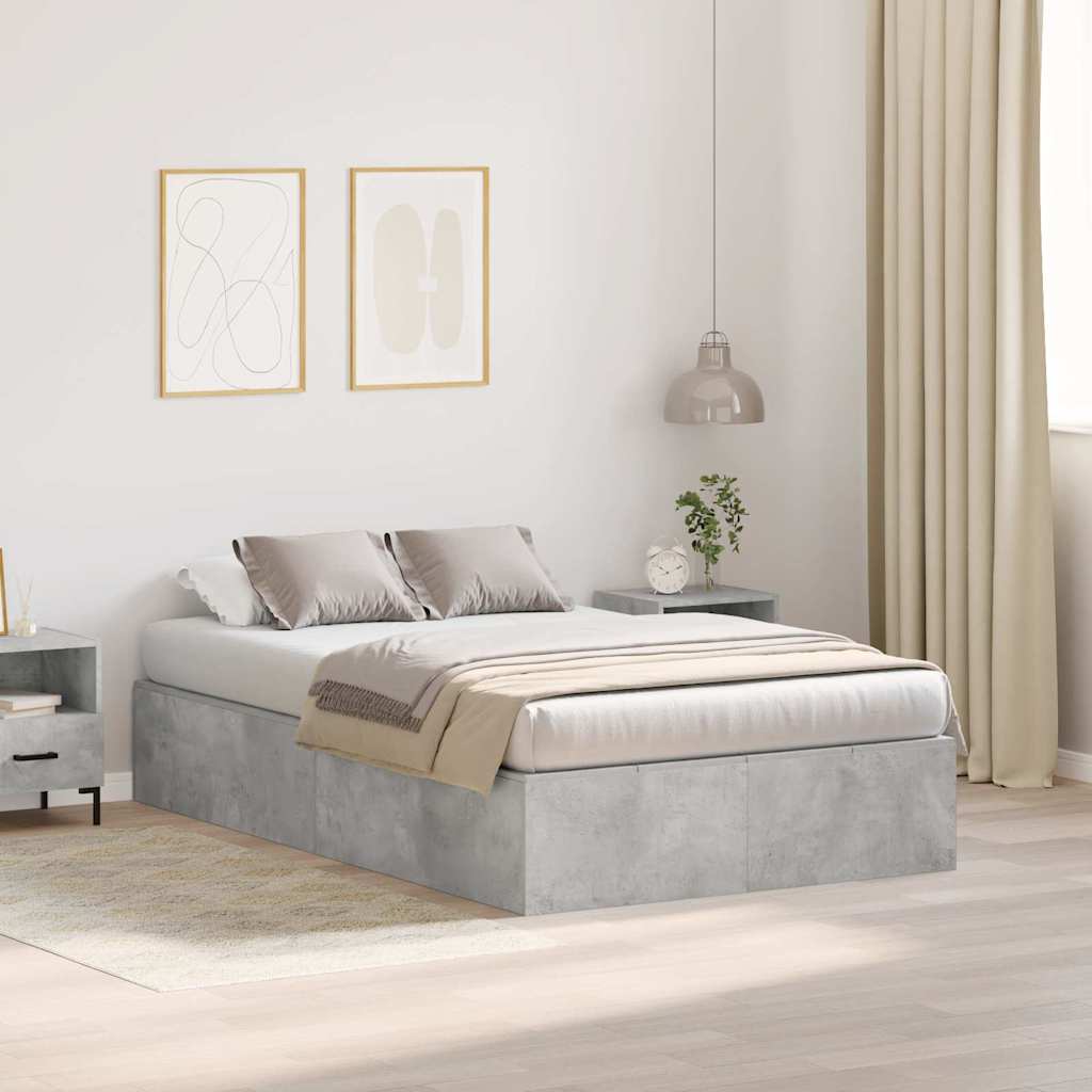 Cama com arrumação Cinzento Concreto 100 x 200 cm
