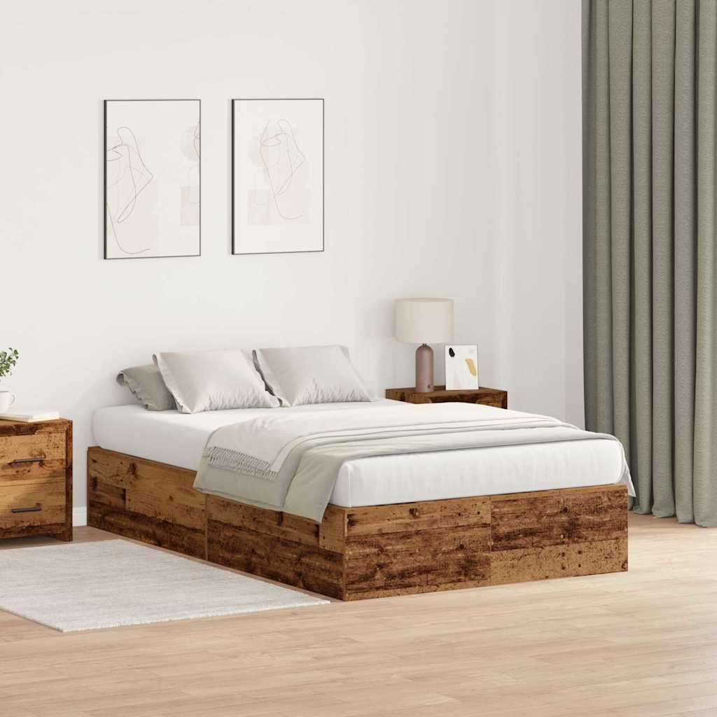 Cama com arrumação Cinzento Concreto 100 x 200 cm