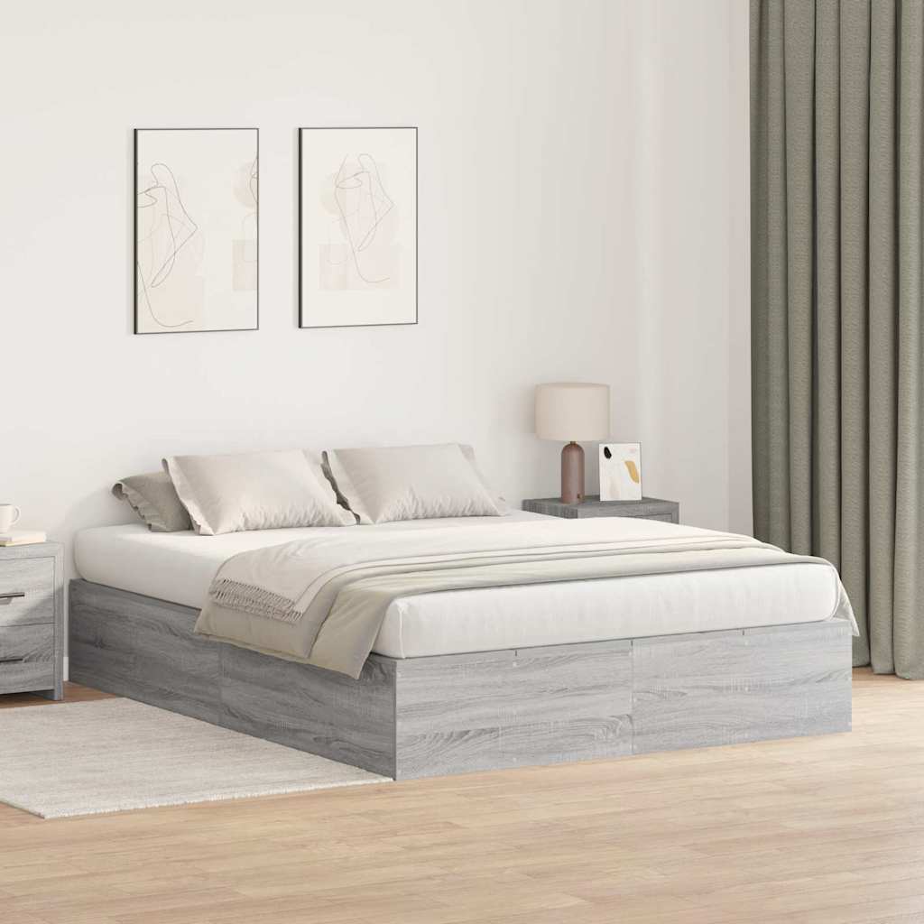Cama com arrumação Cinzento Concreto 100 x 200 cm