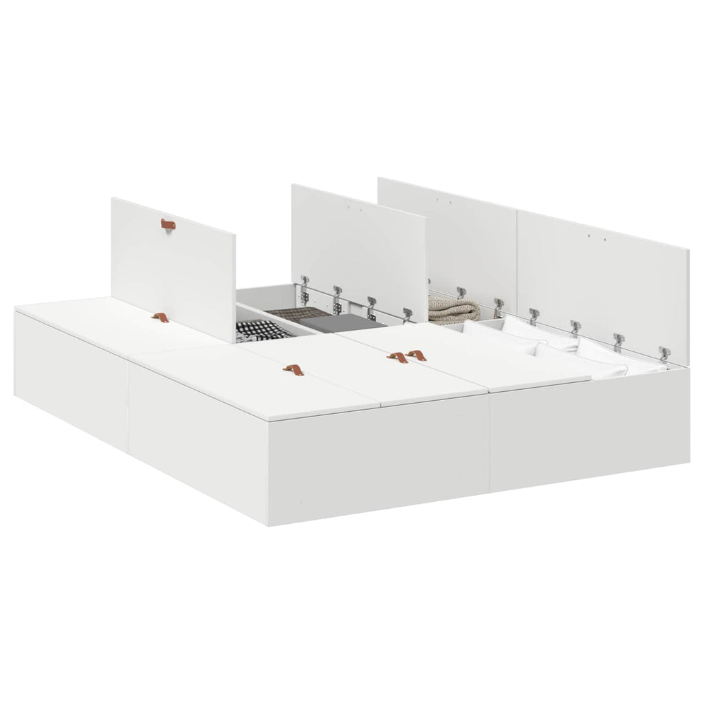 Cama con almacenamiento 160 x 200 cm Madera contrachapada