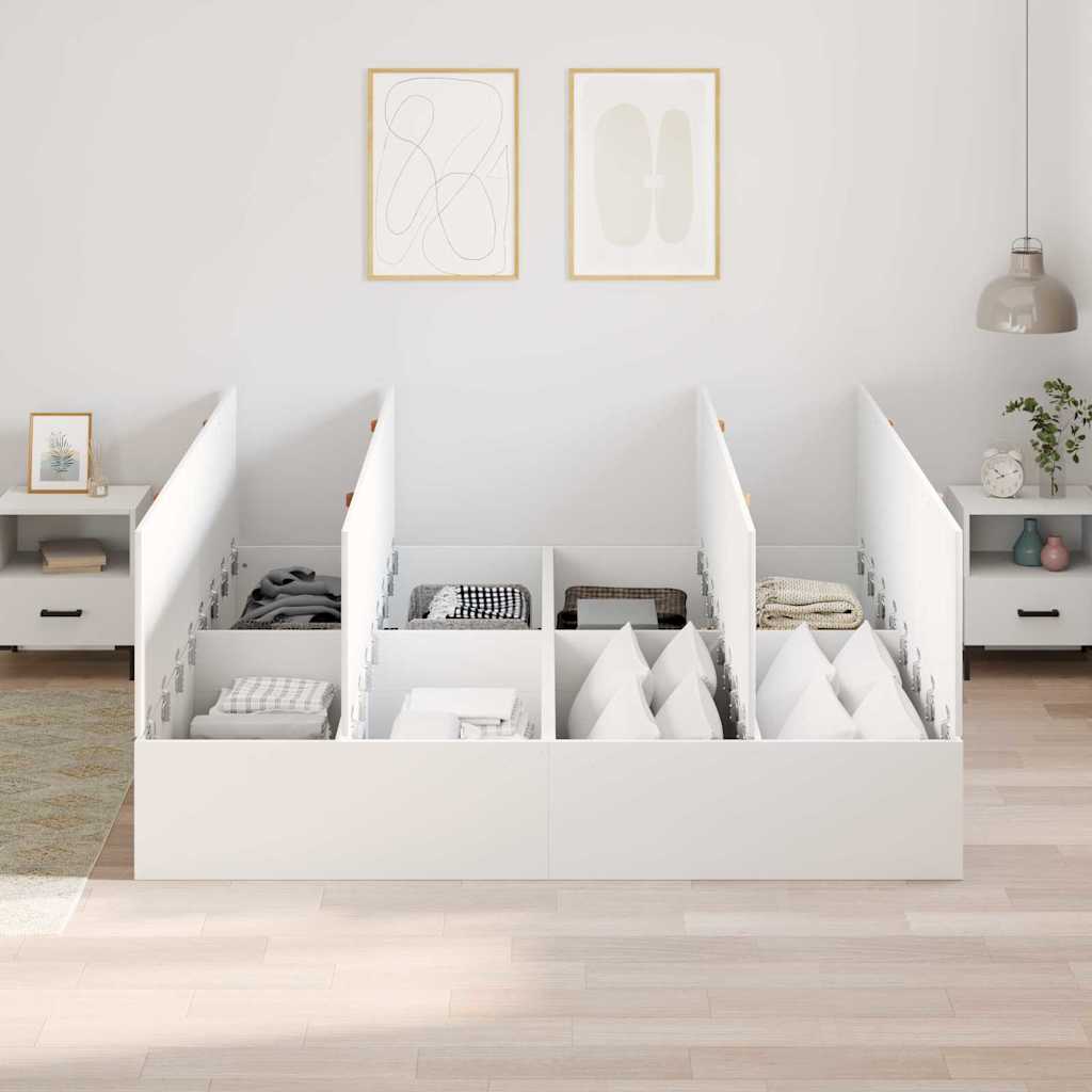 Cama con almacenamiento 180 x 200 cm Madera contrachapada