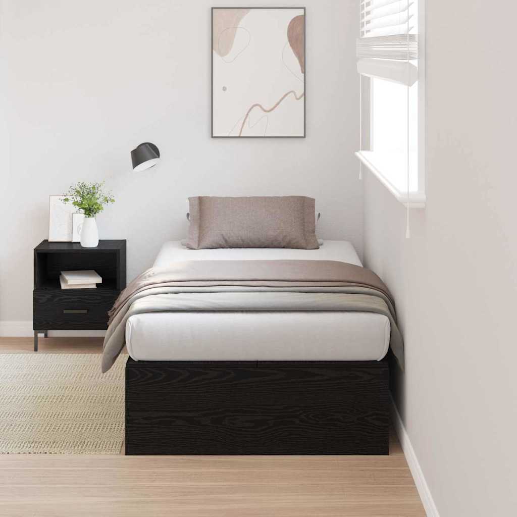 Cama com arrumação Carvalho Fumado 100 x 200 cm