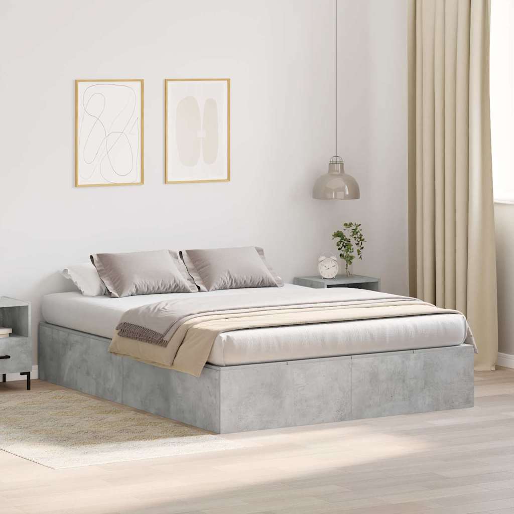 Cama com arrumação Cinzento Concreto 100 x 200 cm