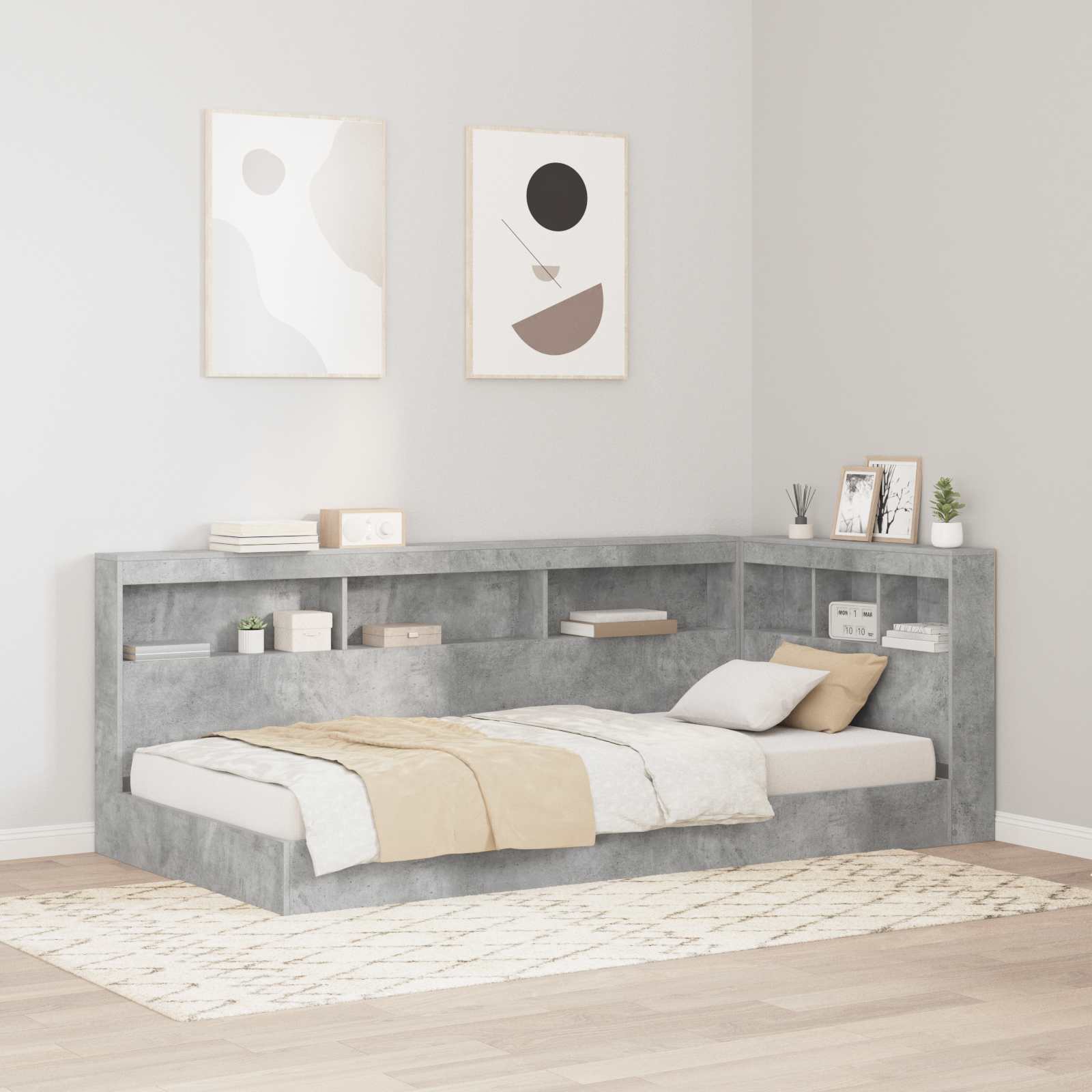 Cabecera de almacenamiento 100 cm Madera contrachapada