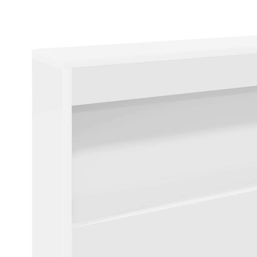 Cama con Estantería Blanco 135 x 190 cm Madera contrachapada
