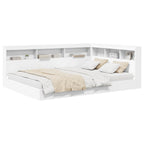 Cama con Estantería Blanco 135 x 190 cm Madera contrachapada