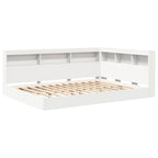 Cama con Estantería Blanco 135 x 190 cm Madera contrachapada