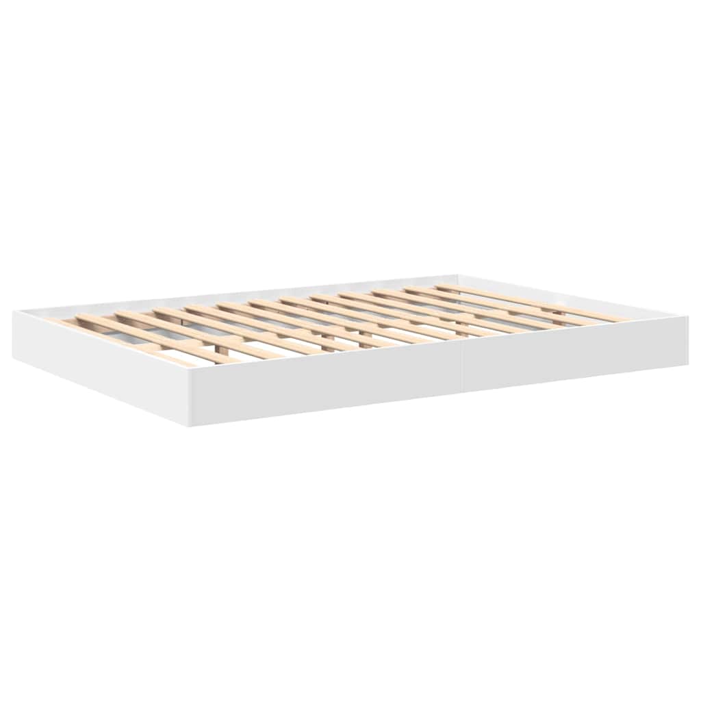 Cama con Estantería Blanco 135 x 190 cm Madera contrachapada