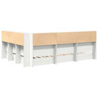 Cama con Estantería Blanco 135 x 190 cm Madera contrachapada