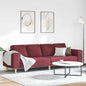 Living Room Sofa 3 pcs Cream Polyester