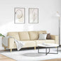 Living Room Sofa 3 pcs Cream Polyester