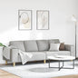 Living Room Sofa 3 pcs Cream Polyester