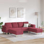 Living Room Sofa 3 pcs Cream Polyester