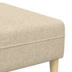 Sofá de sala 3 pcs Crema Poliéster