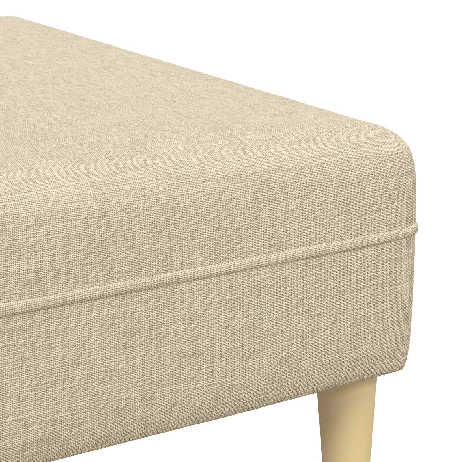 Sofá de sala 3 pcs Crema Poliéster