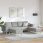 Living Room Sofa 3 pcs Cream Polyester