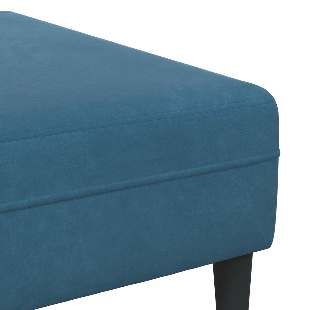 Sofá de sala 3 pcs Azul 250 x 188 x 76 cm