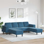 3-piece Living Room Sofa, Blue, 250 x 188 x 76 cm