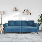 Sofá de sala 3 pcs Azul 250 x 188 x 76 cm