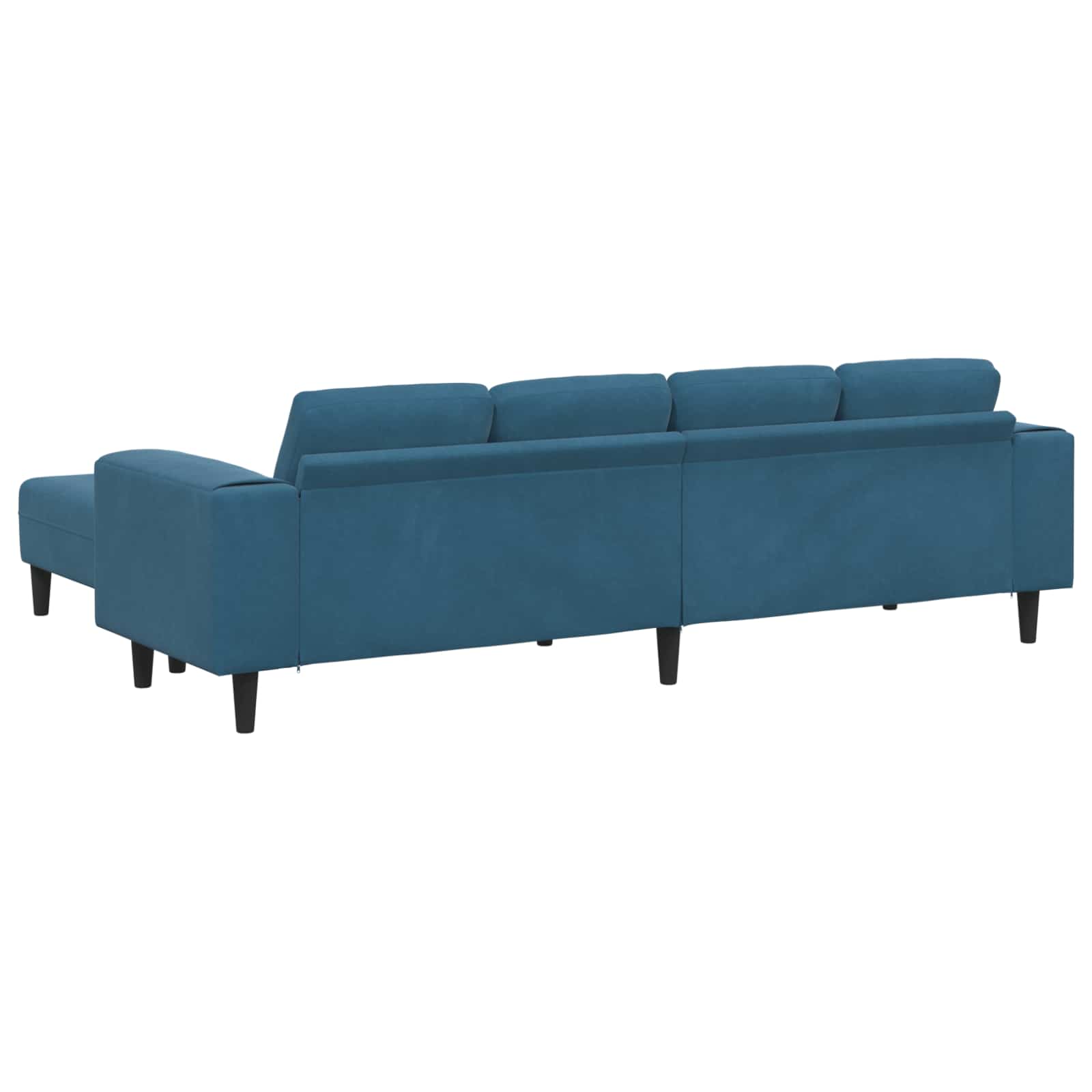 Sofá de sala 3 pcs Azul 250 x 188 x 76 cm