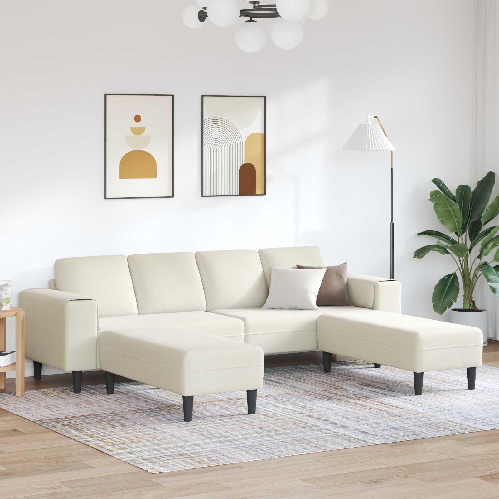 Sofá de sala 3 peças Azul 250 x 188 x 76 cm