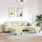 Sofá Amarelo Claro 250 x 188 x 76 cm Tecido Cotelê