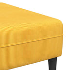 Sofá Amarillo Claro 250 x 188 x 76 cm Tela de Pana