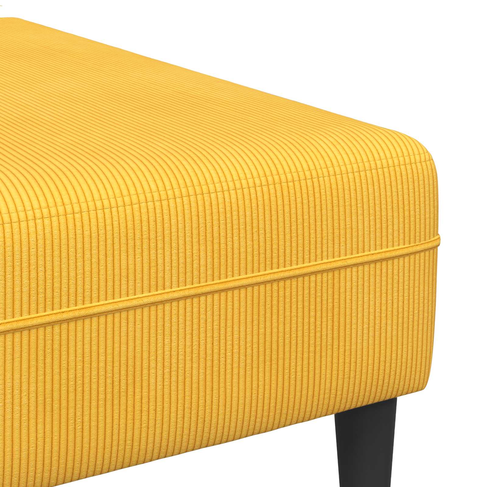 Sofá Amarillo Claro 250 x 188 x 76 cm Tela de Pana