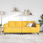 Sofá Amarillo Claro 250 x 188 x 76 cm Tela de Pana